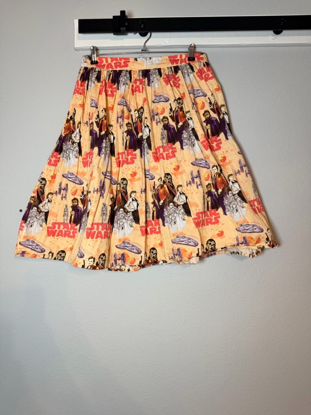 Star Wars Her Universe Pleated Skirt Size Large Knee Length Hans Leia Chewbacca